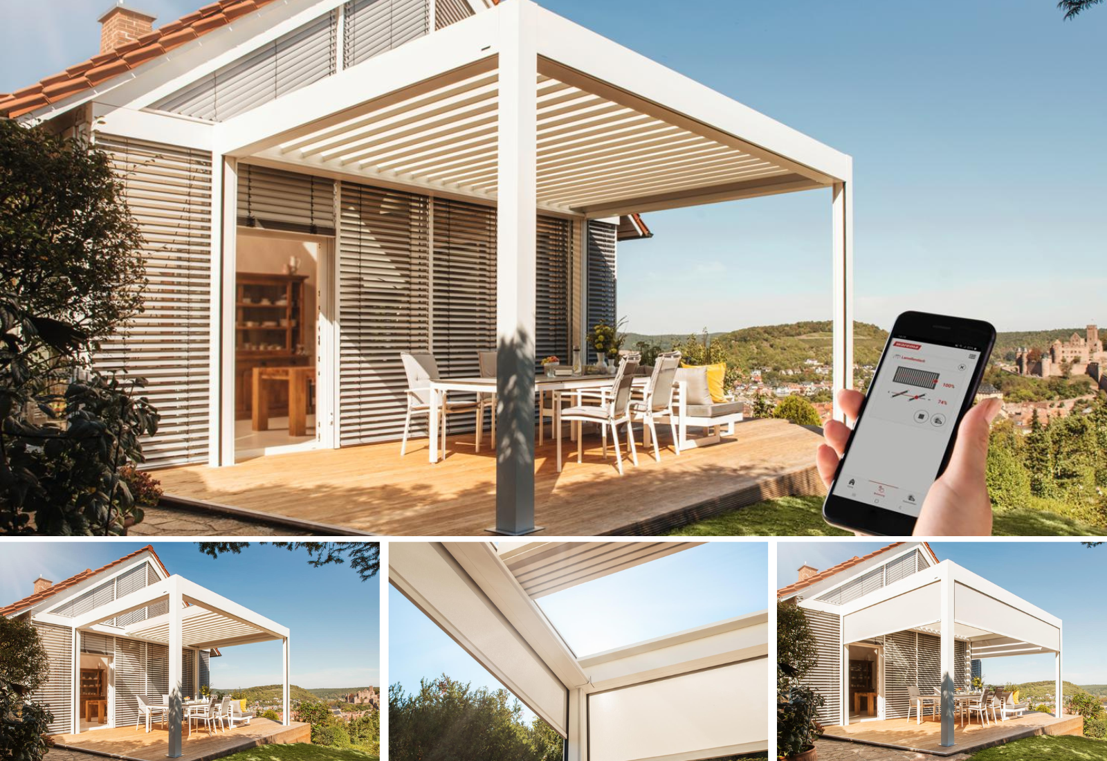 Smarte Bedienung des Lamellendachs per App